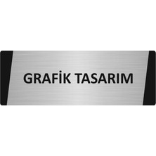 Özarslan Dizayn Grafik Tasarım Metal Uyarı Levhası 7X20 cm Gümüş Renk