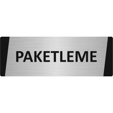 Özarslan Dizayn Paketleme Metal Uyarı Levhası 5X20 cm Gümüş Renk