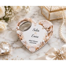 Yaşam Baskı 20 Adet Kişiye Özel Baskılı Kalp Şişe Açacaklı Magnet Nikah Düğün Nişan Hediyeliği