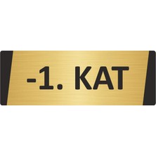 Özarslan Dizayn -1. Kat Metal Uyarı Levhası 5X20 cm Altın Renk