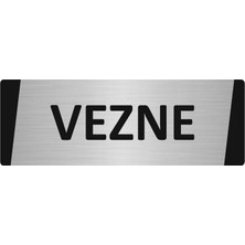 Özarslan Dizayn Vezne Metal Uyarı Levhası 10X20 cm Gümüş Renk