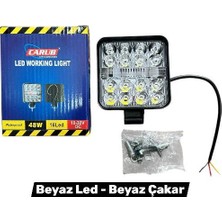 Motobisavm Mini Lamba 10-30V Beyaz-Beyaz Çakarlı
