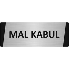 Özarslan Dizayn Mal Kabul Metal Uyarı Levhası 5X20 cm Gümüş Renk
