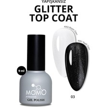 Belirtilmemiş Momo Professional Kalıcı Oje Için Glitter Top Coat 03 9 ml