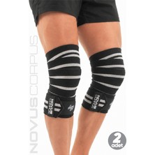 Novus Corpus NoCo Fitness Diz Bandajı Knee Wraps Ağırlık Crossfit Dizliği Sarmalı Dizlik Cırt Bantlı - 2 Adet