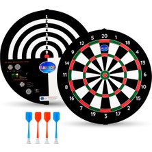 Empressco 4 Oklu Manyetik Dart Seti, Profesyonel Çift Yönlü Dartboard, Eğlenceli Oyun