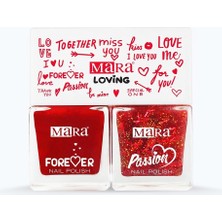 Belirtilmemiş Mara Kozmeti̇k Forever & Passion Nail Polish 2'li Oje - Sevgililer Gününe Özel