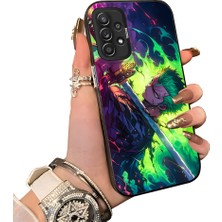 HONTINGA Samsung Galaxy A52S 5g ile Uyumlu Kılıf Silikon Kenar Sert Arka Kamera Koruyucu Basitlik Anti Düşme Kamera Korumalı Anime Desen Couple Telefon Kılıfı Kadın ve Erkek Için Uygundur K1-1527