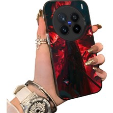 HONTINGA Vivo X200 Pro ile Uyumlu Kılıf Silikon Kenar Sert Arka Kamera Koruyucu Basitlik Anti Düşme Kamera Korumalı Anime Desen Couple Telefon Kılıfı Kadın ve Erkek Için Uygundur K1-1531
