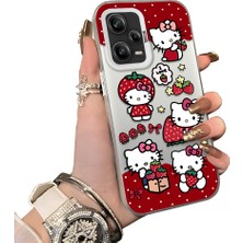 HONTINGA Redmi Note 12 Pro 5g ile Uyumlu Kılıf Silikon Kenar Sert Arka Kamera Koruyucu Basitlik Anti Düşme Kamera Korumalı Kitty Desen Couple Telefon Kılıfı Kadın ve Erkek Için Uygundur K1-1601