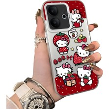 HONTINGA Vivo V60 Lite 5g ile Uyumlu Kılıf Silikon Kenar Sert Arka Kamera Koruyucu Basitlik Anti Düşme Kamera Korumalı Kitty Desen Couple Telefon Kılıfı Kadın ve Erkek Için Uygundur K1-1601