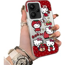 HONTINGA Xiaomi Redmi Note 13 Pro Plus 5g ile Uyumlu Kılıf Silikon Kenar Sert Arka Kamera Koruyucu Basitlik Anti Düşme Kamera Korumalı Kitty Desen Couple Telefon Kılıfı Kadın ve Erkek Için Uygundur K1-1601