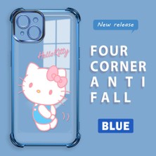 HONTINGA iPhone 15 Plus ile Uyumlu Kılıf Şeffaf Kılıfı Kamera Koruyucu Basitlik Anti Düşme Kamera Korumalı Kitty Desen Yumuşak Silikon Couple Telefon Kılıfı Kadın ve Erkek Için Uygundur K3-0364