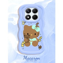 HONTINGA Xiaomi Redmi Note 14 Pro 4g Uyumlu Kılıf Düşüme Önleyici Basitlik Anti Düşme Kamera Koruyucu Basit Mavi Yumuşak Silikon Couple Telefon Kılıfı Kitty Desen K9-0304