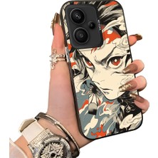 HONTINGA Xiaomi Redmi Note 13 Pro Plus 5g ile Uyumlu Kılıf Silikon Kenar Sert Arka Kamera Koruyucu Basitlik Anti Düşme Kamera Korumalı Anime Desen Couple Telefon Kılıfı Kadın ve Erkek Için Uygundur K1-1528
