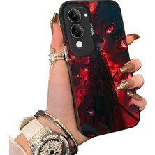 HONTINGA Vivo Y04 ile Uyumlu Kılıf Silikon Kenar Sert Arka Kamera Koruyucu Basitlik Anti Düşme Kamera Korumalı Anime Desen Couple Telefon Kılıfı Kadın ve Erkek Için Uygundur K1-1531
