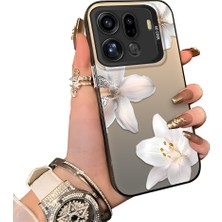 HONTINGA Oppo Find X9 Pro 5g ile Uyumlu Kılıf Silikon Kenar Sert Arka Kamera Koruyucu Basitlik Anti Düşme Kamera Korumalı Çiçekli Desen Couple Telefon Kılıfı Kadın ve Erkek Için Uygundur K1-1533