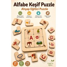 Mind Of Toys Alfabe Keşif Puzzle – 29 Harfli Büyük-Küçük Harf ve Görsel Eşleştirme Seti