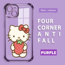HONTINGA iPhone 15 Plus ile Uyumlu Kılıf Şeffaf Kılıfı Kamera Koruyucu Basitlik Anti Düşme Kamera Korumalı Kitty Desen Yumuşak Silikon Couple Telefon Kılıfı Kadın ve Erkek Için Uygundur K3-0365