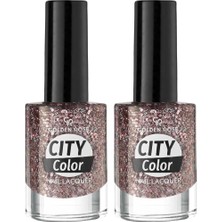 Belirtilmemiş City Color Nail Lacquer Glitter NO:112 - Oje 2li Paket