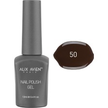 Belirtilmemiş Alix Avien Kahverengi Kalıcı Oje 50-Yoğun Renk Veren Jel Oje 12 Ml-Nail Uv Gel Polish 50