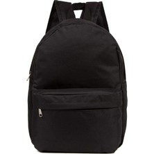 Belirtilmemiş A Dos Siyah Unisex Impartex Kumaş Dizüstü Laptop Okul Kurs Kamp Seyehat Gezi Günlük Kull