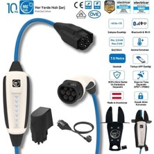 Nrgkick Sabit Başlangıç Set 16A 11KW 7.5 Metre Monofaze & Trifaze Wifi + Bluetooth Duvar Askı Aparatlı
