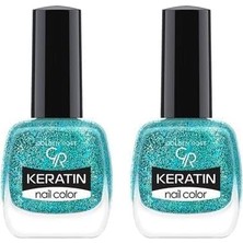 Belirtilmemiş Keratin Nail Color Glitter NO:409 - Oje 2li Paket
