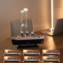 Blueseed Bs-H4 Nostaljik Gemi Tasarımlı Işıklı Buharlı Ultrasonik Hava Nemlendirici Aroma Difüzörü Koku