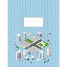 Belirtilmemiş Isometric Graph Notebook - 3D Grid Paper: Large Size 8.5X11 | 110 Pages | Cover Book | For Tec
