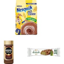 Belirtilmemiş Nesquik Çikolatalı Toz Içecek 375 gr x 2, Gold Çözünebilir Kahve Kavanoz 200 G x 1,
