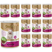 Belirtilmemiş Cuddy Yetişkin Biftekli Jöleli Konserve Mama 400 gr x 12 Adet