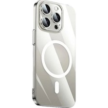 Zore iPhone 13 Pro Max Kamera Korumalı MagSafe Şarj Özellikli Sararmaz Şeffaf KLFS London Kapak