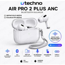 Air Pro 2 Plus Anc Gürültü Engelleyici Bluetooth Kulaklık Ios Android Tüm Telefonlar ile Uyumlu Beyaz Utechno