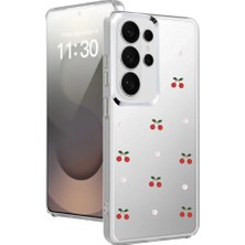 MobaxAksesuar Samsung Galaxy S26 Ultra Kılıf Şeffaf Üzeri Kabartma Parlak Desen Fiyonk Kapak