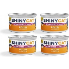 Belirtilmemiş Gimcat Yaş Shinycat Jelly (Jöle Içinde) Tavuk Kısırlaştırılmış Kediler Için 70 gr x 4 A