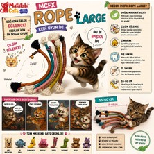 Matatabi Cats  Rope Large Matatabi Li Çıngıraklı Ip Kedi Oyuncağı karışık renkli