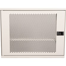 Alfafonet Ziglat 450 Serisi WiFi Box Duvar Tipi Modem ve WiFi Kutusu 450x120x350 mm Mat Beyaz | Perfore Metal Kapak | Montajlı