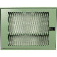 Alfafonet Ziglat 450 Serisi WiFi Box Duvar Tipi Modem ve WiFi Kutusu 450x120x350 mm Yeşil | Perfore Metal Kapak | Montajlı