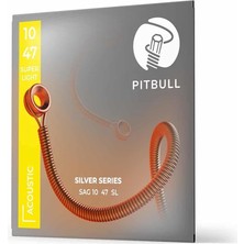 Belirtilmemiş Pitbull Strings Silver Series Sag 10-47 Sl Takım Tel Akustik Gitar Teli 010-047