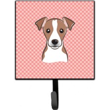 Belirtilmemiş Caroline's Treasures 's BB1260SH4 Schachbrett Rosa Russell Terrier Leine Oder Schlüsselhalter,