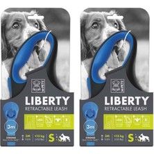 Belirtilmemiş M-Pets Liberty Otomati̇k Gezdi̇rme Şeri̇t 3mt/blue (S) (2 Paketi)