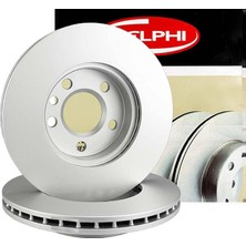 Belirtilmemiş Delphi Fren Diski (Çiftli Paket) - Boyalı, Delikli Ön Audi // Seat // Skoda // Vw; A1, A3, Q2, Q3,