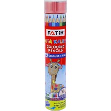 Fatih Kuru Boya Kalemi Tüplü 12 Renk Tam Boy
