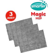 SMARTER MAGIC YEDEK MOP 3 ADET PASPAS TEMİZLİK SETİ MANDALLI YER YÜZEY TEMİZLİK HAVLUSU BEZİ UYUMLU