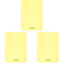 Belirtilmemiş Meteksan Seren Pastel A5 Pp Kapaklı Defter, 60 Yaprak, Kareli, Sarı 3lü Paket