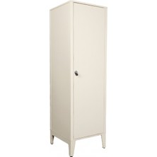 Alfafonet Ziglat Serisi Kilitli Metal Home Office Dolabı Metal Kapaklı Mat Beyaz 450x1500x450 mm