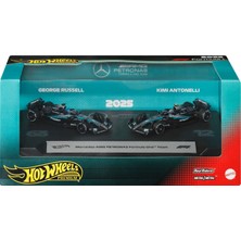 Hot Wheels Premium Mercedes-Amg Petronas Formula 1 2'li Paketi, Russell ve Antonelli'nin Yarış Arabaları JMM93