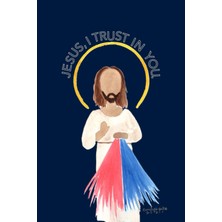 Belirtilmemiş Jesus, I Trust In You - Divine Mercy Journal: Catholic Blank Lined Notebook