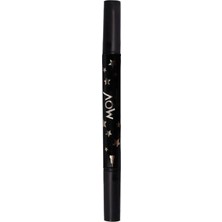 Belirtilmemiş Mov Çift Uçlu Siyah Eyeliner, Ince Uç Damga Uçlu, Yüksek Pigmentasyon, Suya Dayanıklı, Dermatolo